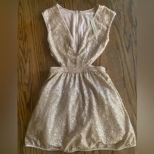 Gold Sequin Cocktail Dress, XS NWT